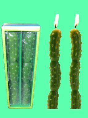 Urban Outfitters Taper Dill Pickle Candles (Set Of 2)